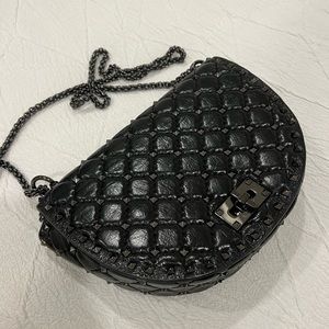 Genuine leather bag in Valentino style